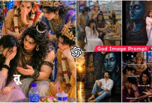 God Meeting Girl & Boy Ai photo Prompt