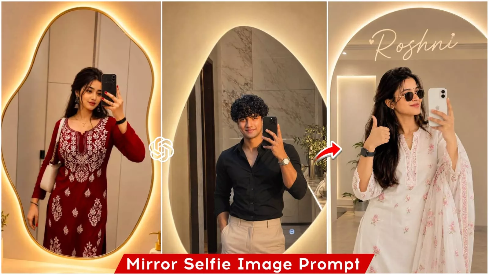 Mirror Selfie Ai Photo Editingh Prompt