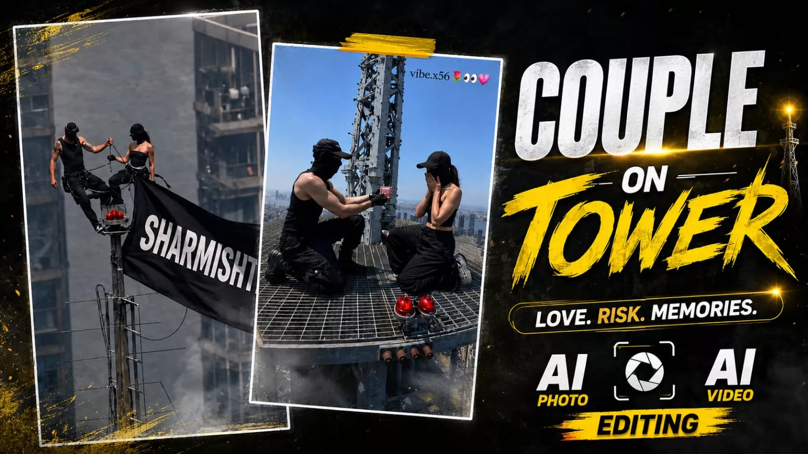 Couple On Tower Ai Photo Video Editing