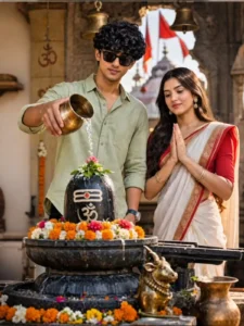 Mahadev Shivling Sawan Ai Photo Editing Prompt For Couples