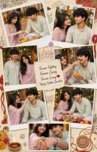 Raksha Bandhan Special Ai Photo Editing Prompts Collage Style