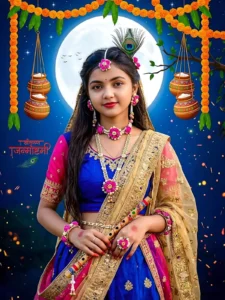 Krishna Janmashtami Ai Photo Editing Prompt For Girls