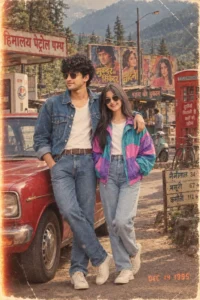 Retro Couple 80s Look Ai Photo Prompt